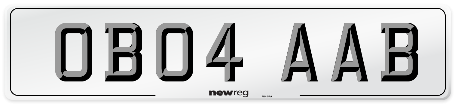 OB04 AAB Number Plate from New Reg